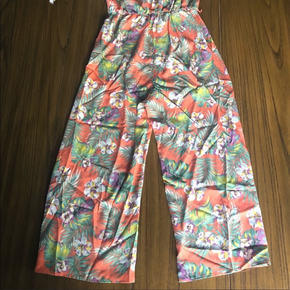 SALE! Lulus tropical floral off shoulder jumpsuit - Picture 7 of 7